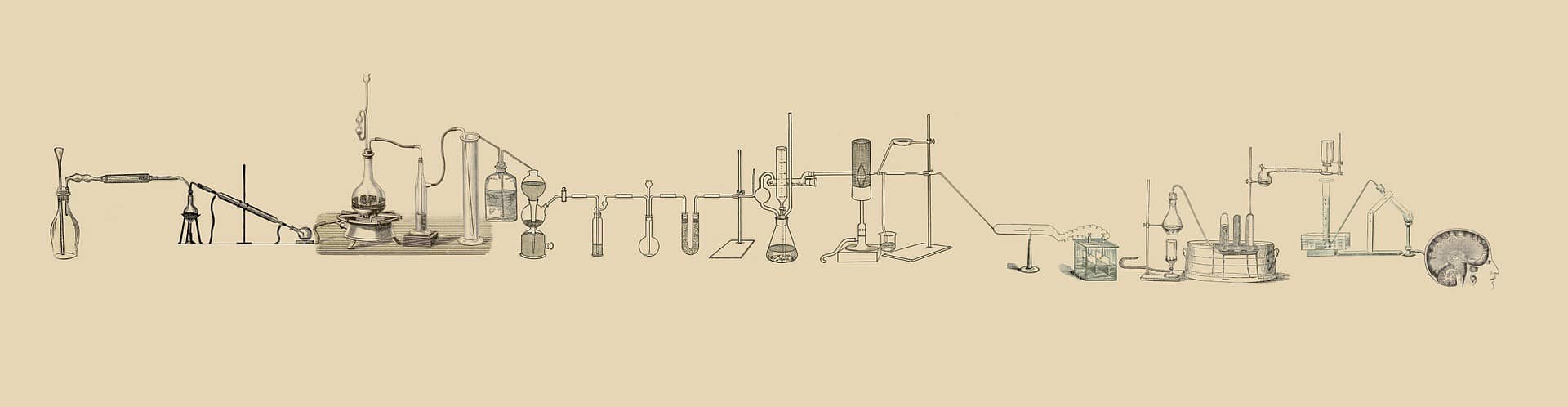 Drawing of laboratory equipment